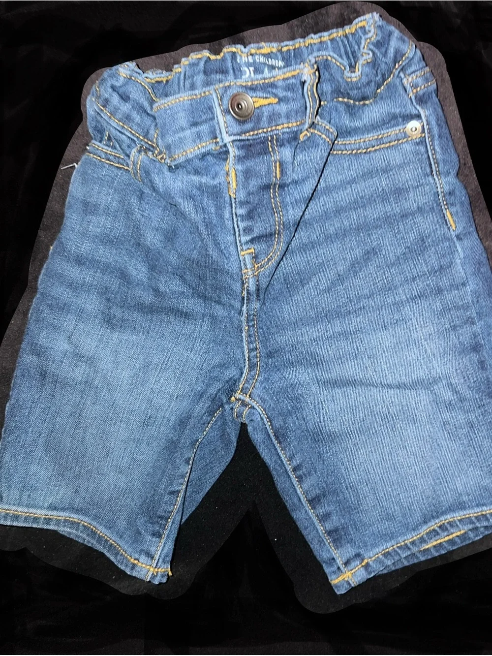 Children's Place 4T Snap button, Stretch band, Relaxed Fit' Jean shorts